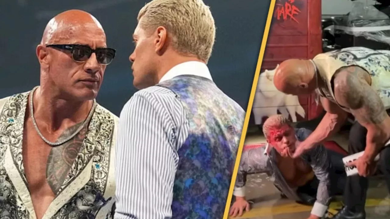 The Rock Shares Behind-the-Scenes Footage of His Beatdown on Cody Rhodes from WWE Raw