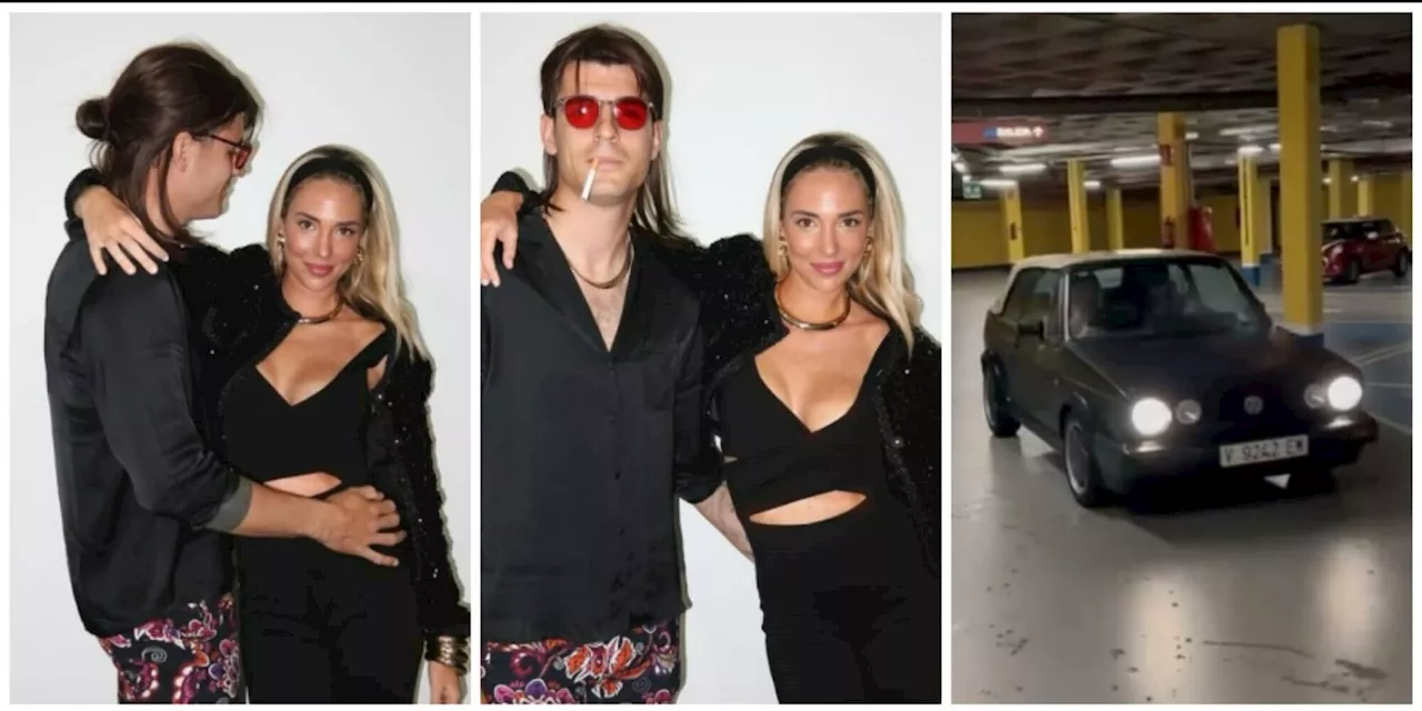 Alice e Morata, look disco e sigaretta in bocca: 'Ma è solo per la foto'