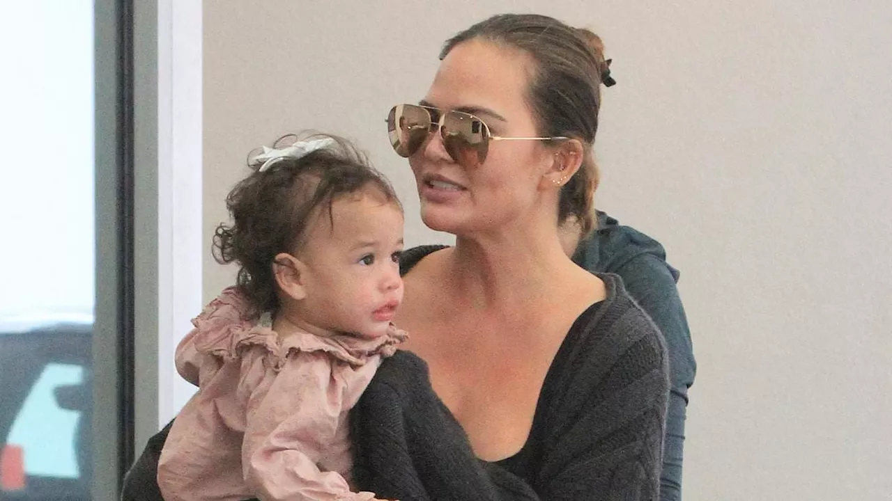 Chrissy Teigen enjoys downtime with daughter Esti as she visits a spa following her return from...