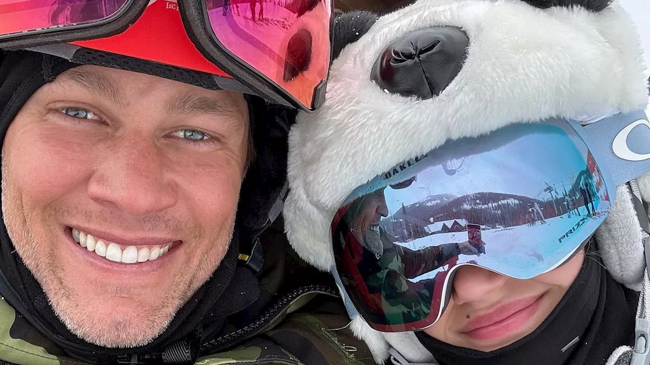 Tom Brady skis with kids Benjamin, 14, and Vivian, 11, on scenic break... after ex-wife Gisele...