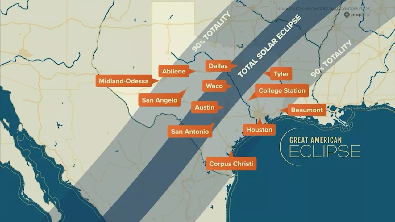 See exact times the April 8 total eclipse will start and end in Texas cities