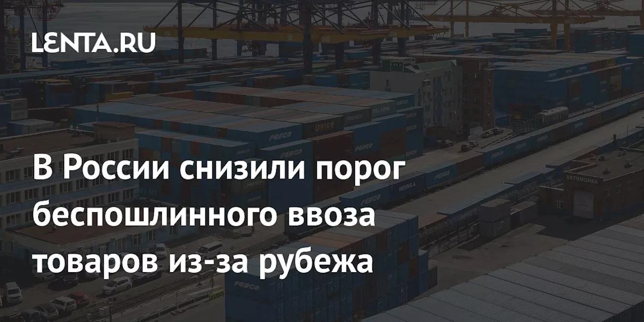 В России снизили порог беспошлинного ввоза товаров из-за рубежа