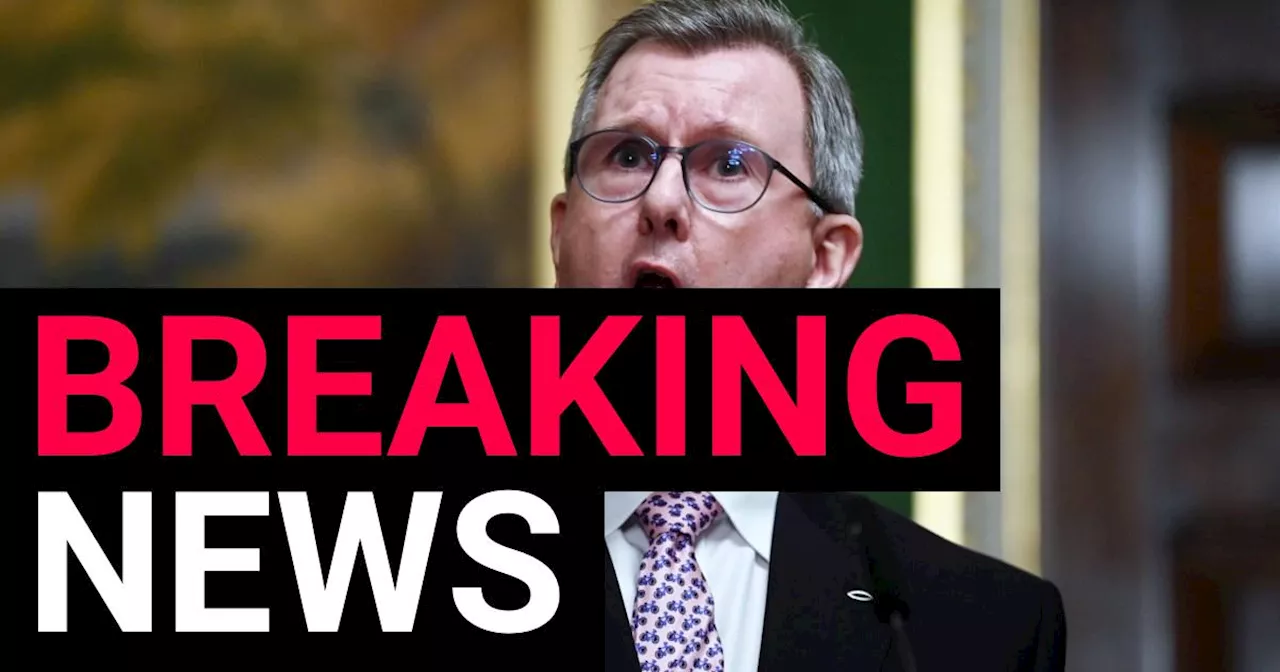 Jeffrey Donaldson resigns as DUP leader over 'historic allegations'