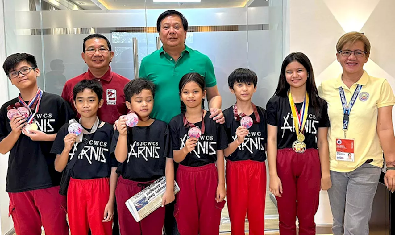 Nueva Ecija school bags Arnis medals