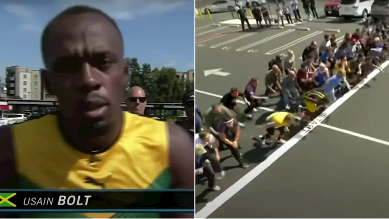 What happened when Usain Bolt raced regular people in 100m race
