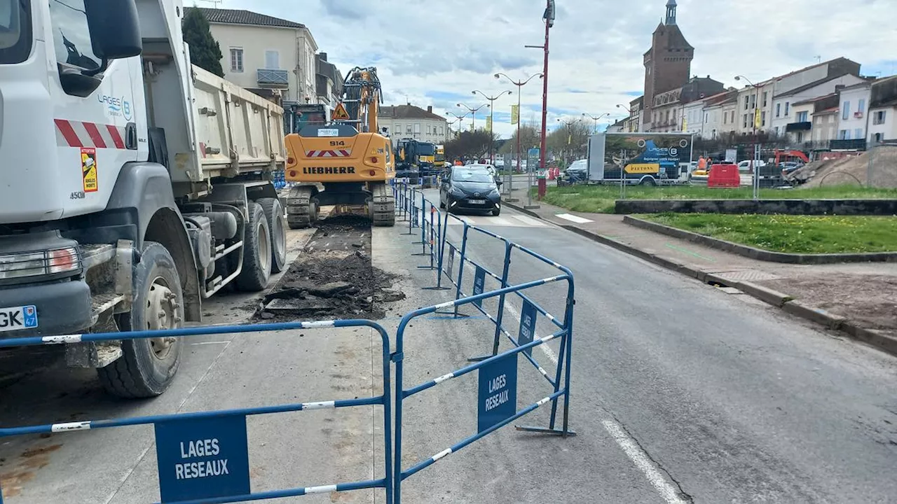 Villeneuve-sur-Lot : Les chantiers cadenassent le cœur de ville comme jamais