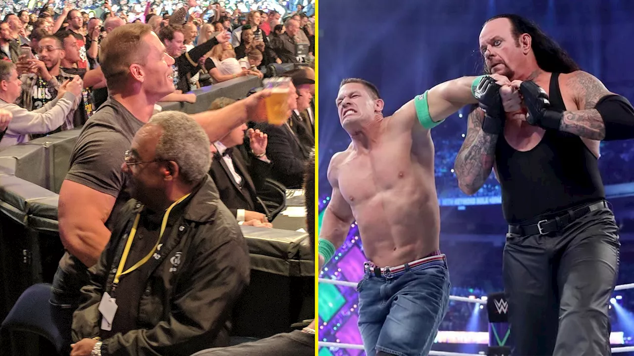 John Cena drank beers with fans at WrestleMania minutes before match with The Undertaker that left the...