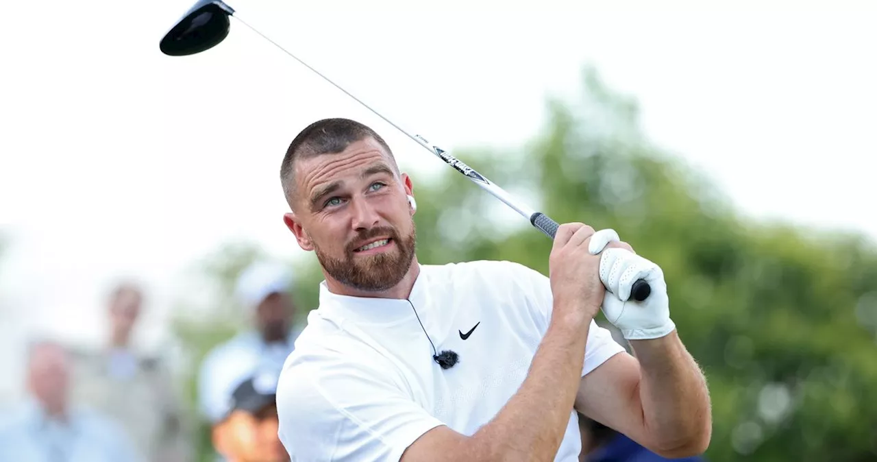 Travis Kelce Dances to Taylor Swift Music on the Golf Course