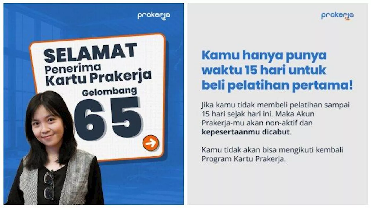 5 Tanda Lolos Kartu Prakerja Gelombang 65, Segera Beli Kelas Pelatihan