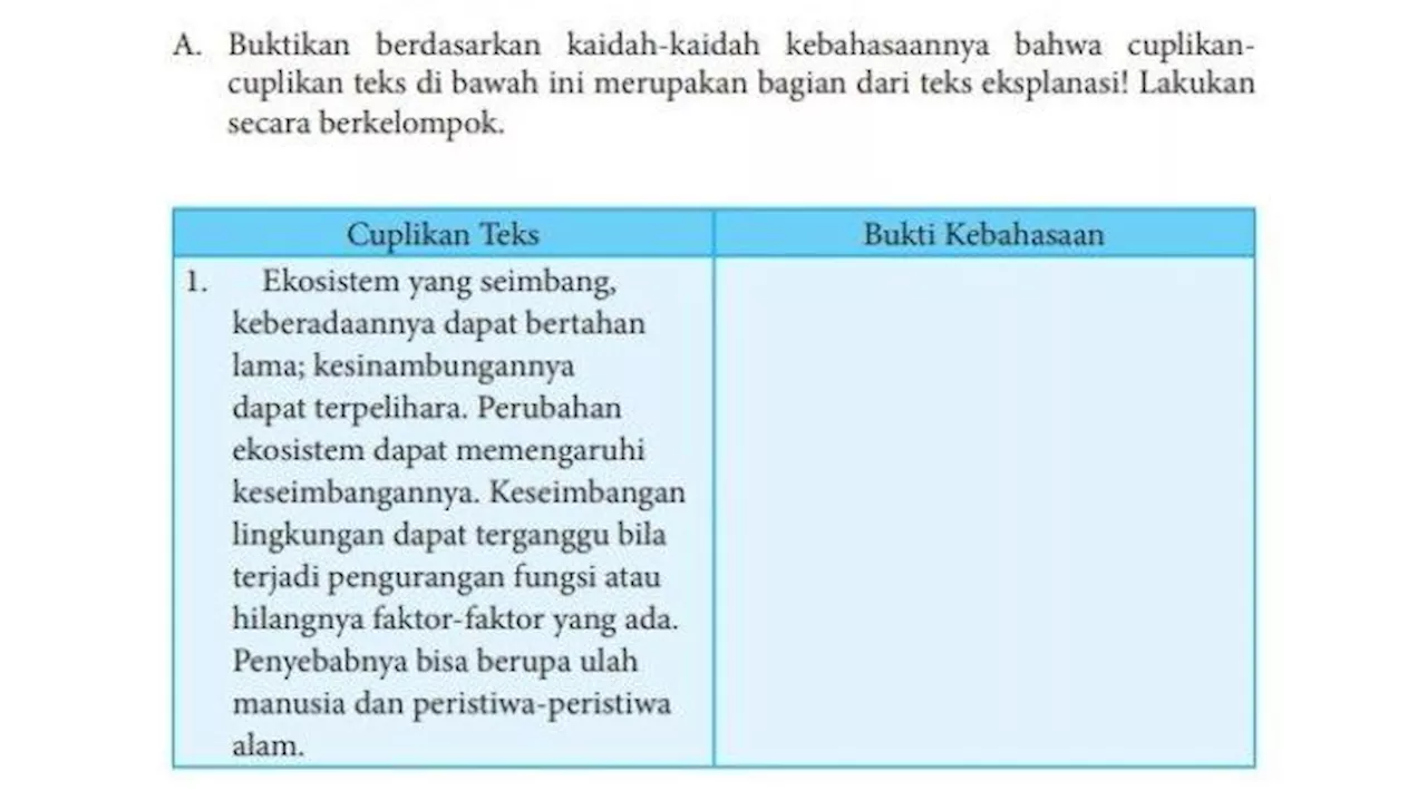 Kunci Jawaban Bahasa Indonesia Kelas 8 Halaman 146 147: Kaidah Kebahasaan dalam Teks