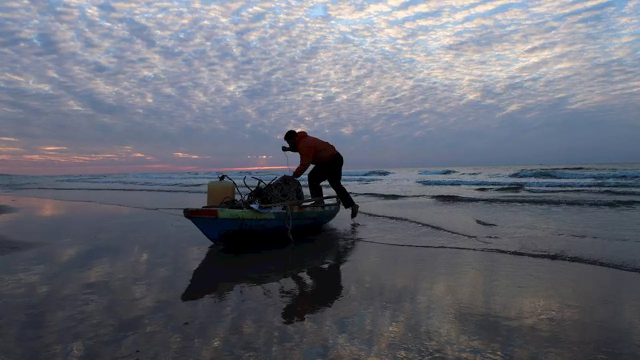 Palestinian fisherman in Gaza braves Israeli gunfire to feed family