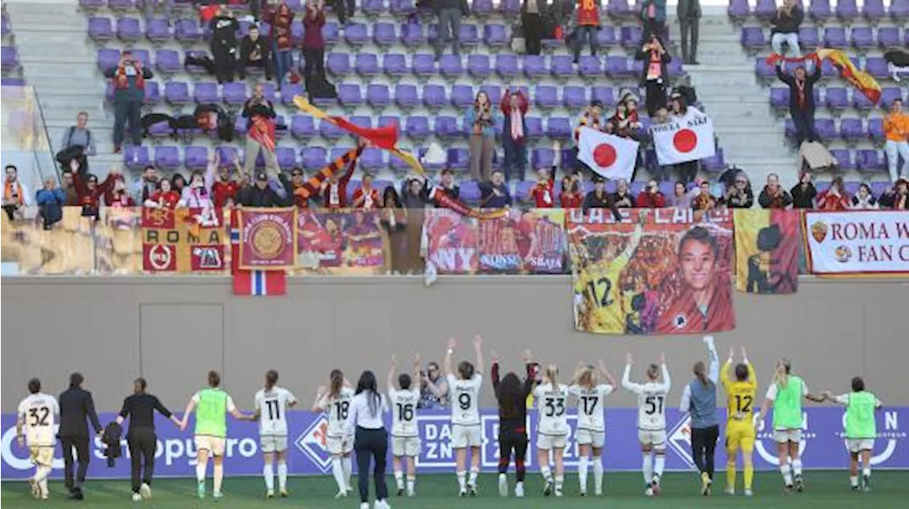 Serie A Femminile, la Roma oggi in campo contro l'Inter. Domani spicca Juve-Fiorentina