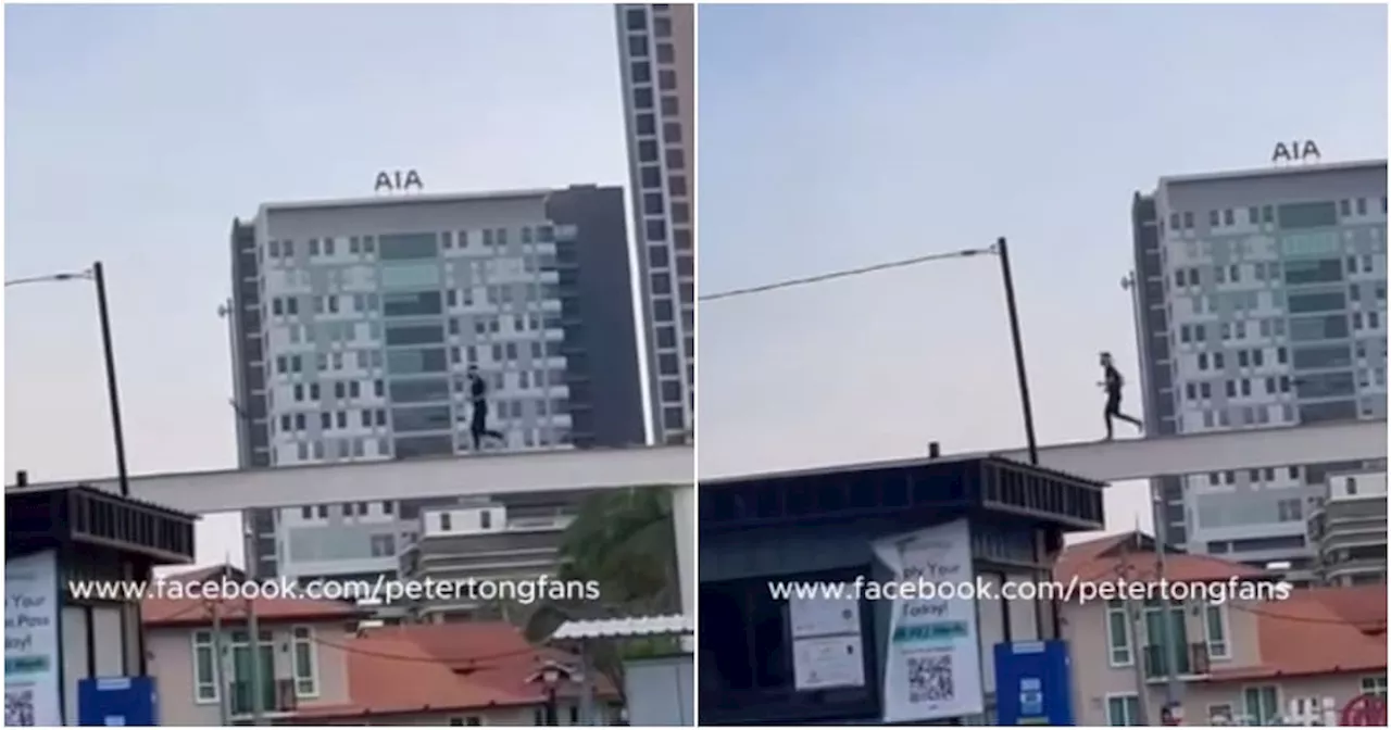 Man in Melaka Runs & Jogs on Elevated Monorail Track That's Been Abandoned Since 2015