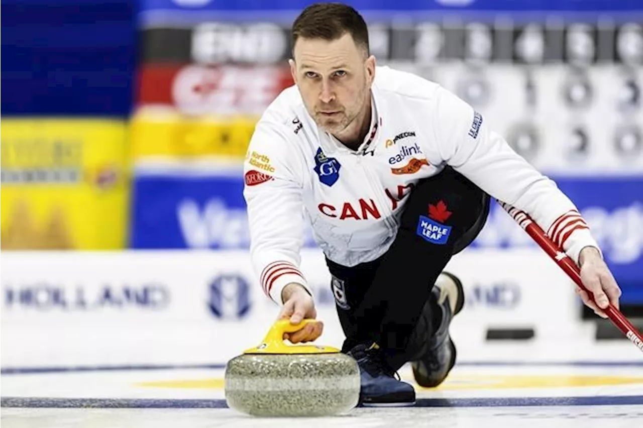 Canada's Gushue earns pair of round-robin victories at world men's curling playdowns