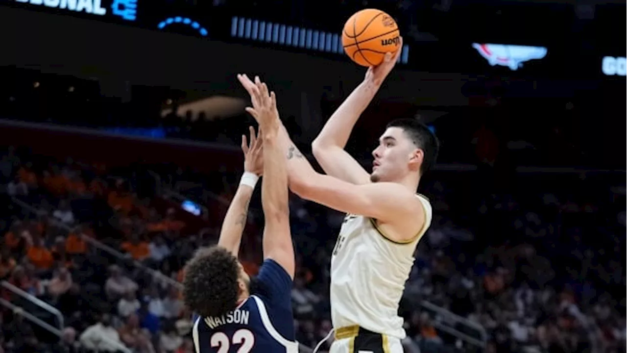 Toronto's Zach Edey leads Purdue over Gonzaga, into Elite Eight