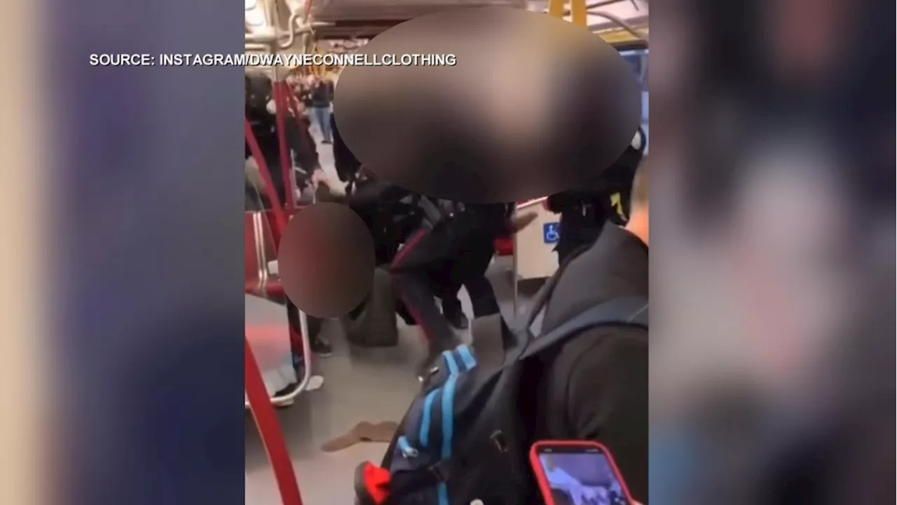 Video surfaces of Toronto police arresting man on packed TTC subway train