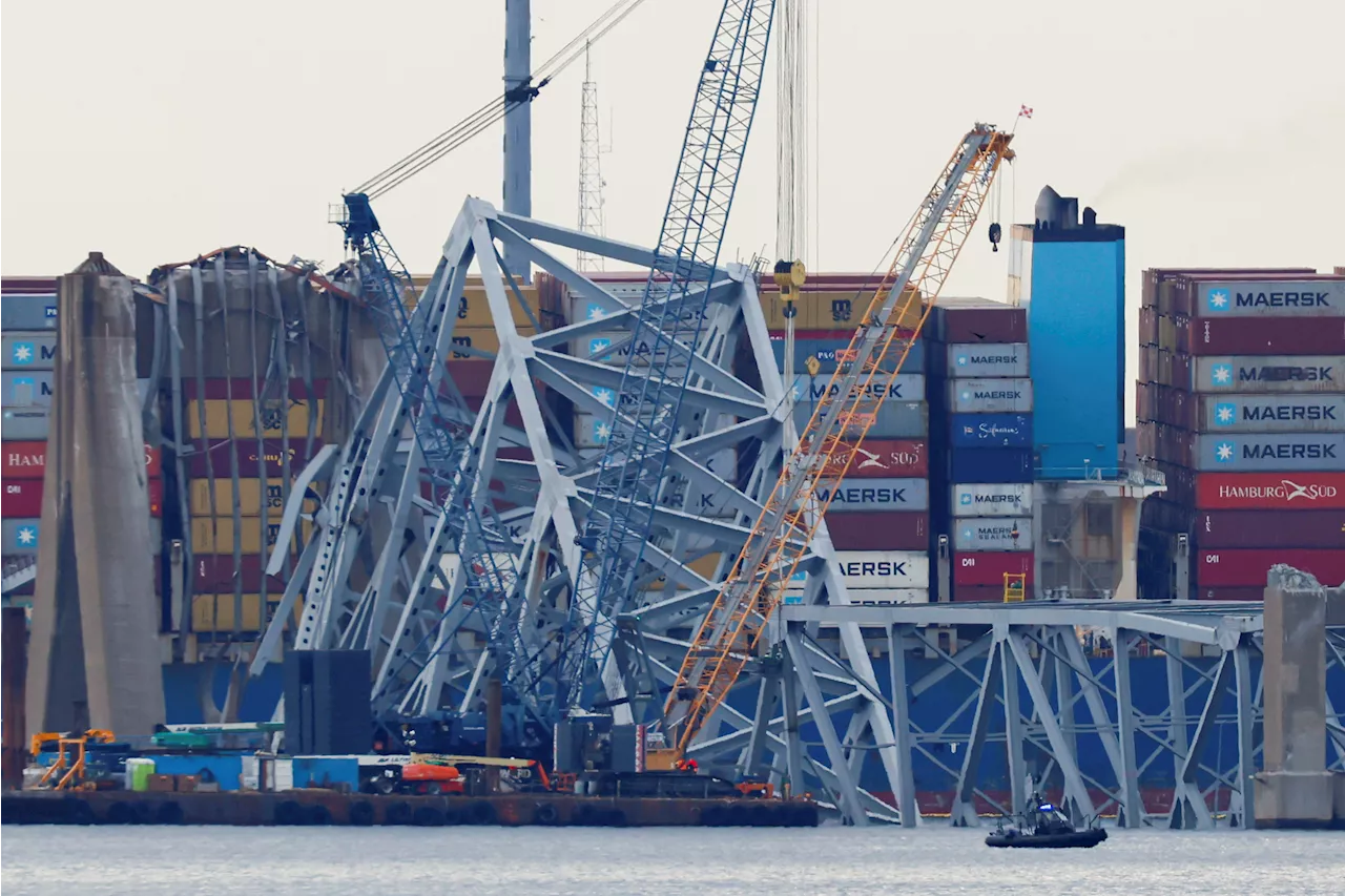 First piece of Baltimore bridge debris removed from river