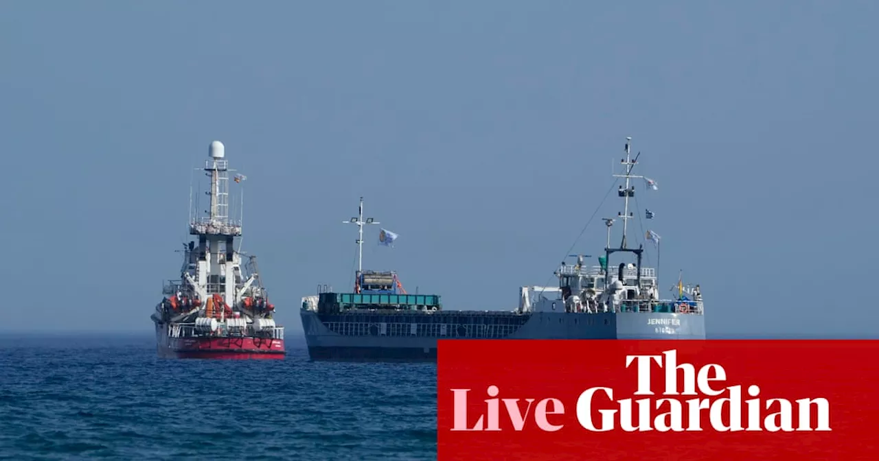 Middle East crisis live: second shipment of Gaza aid sets sail from Cyprus