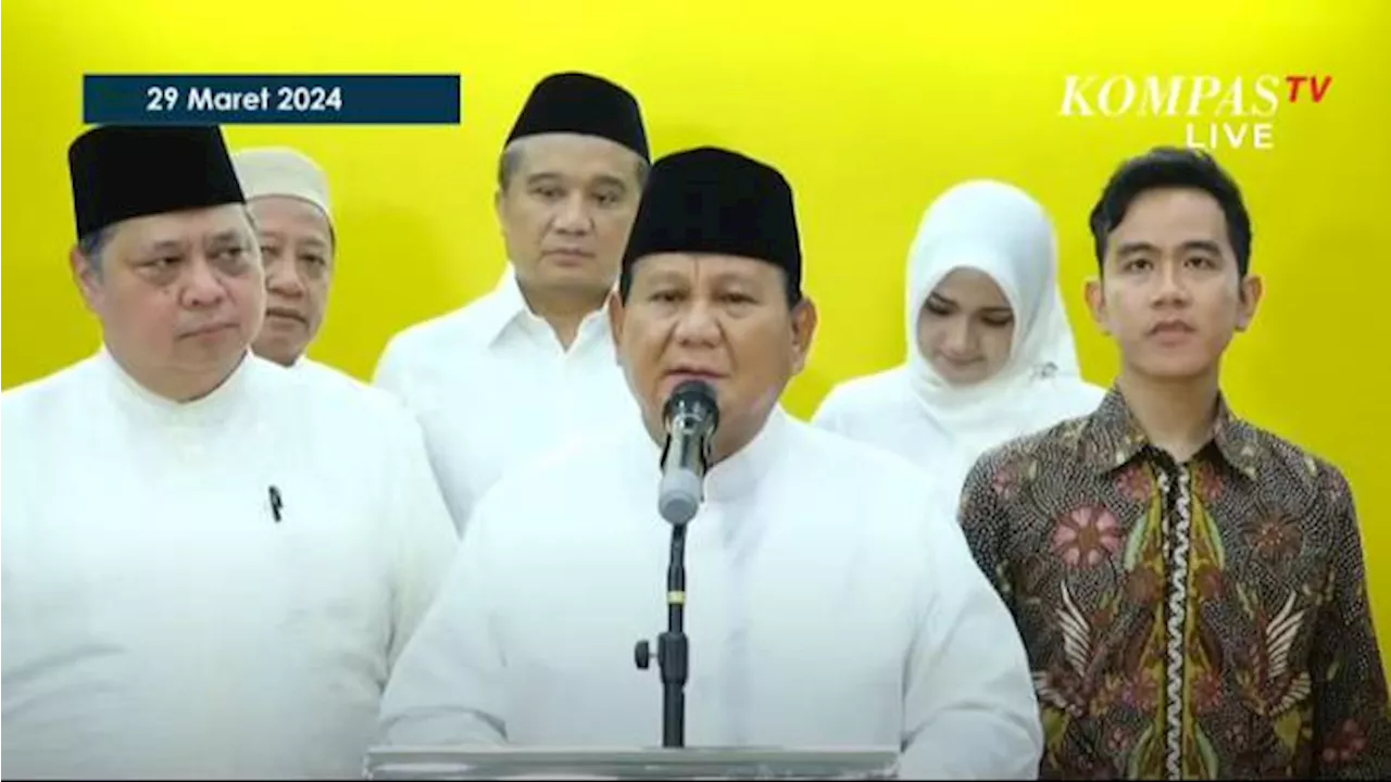 Prabowo: Bersyukur Jadi Bagian Koalisi Indonesia Maju, Tidak Malu-malu, Tidak Mencla-Mencle