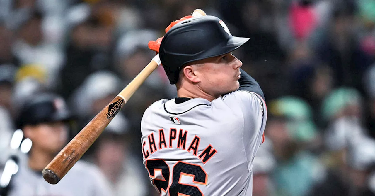 Chapman homers twice to help the Giants beat the Padres