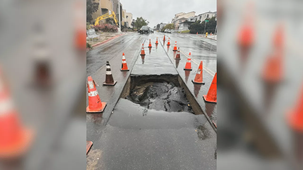 Road closures in San Diego due to Easter weekend storm