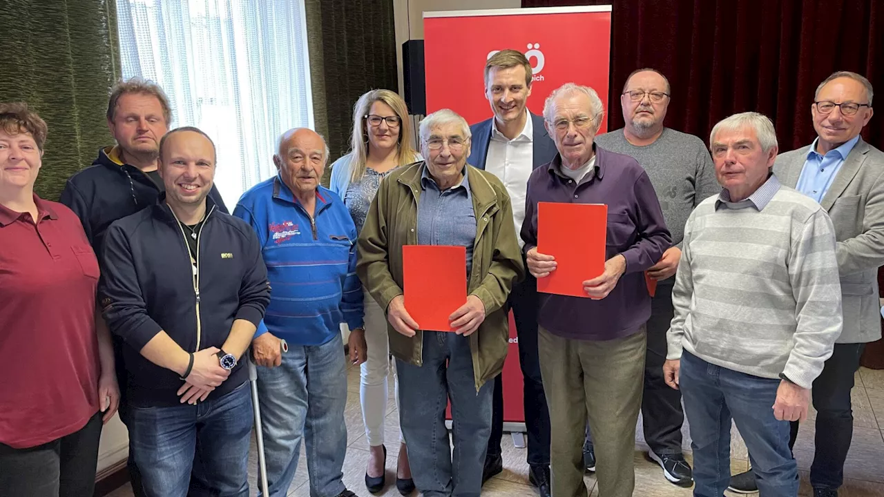 Langjährige Mitglieder der SPÖ Sigmundsherberg wurden geehrt