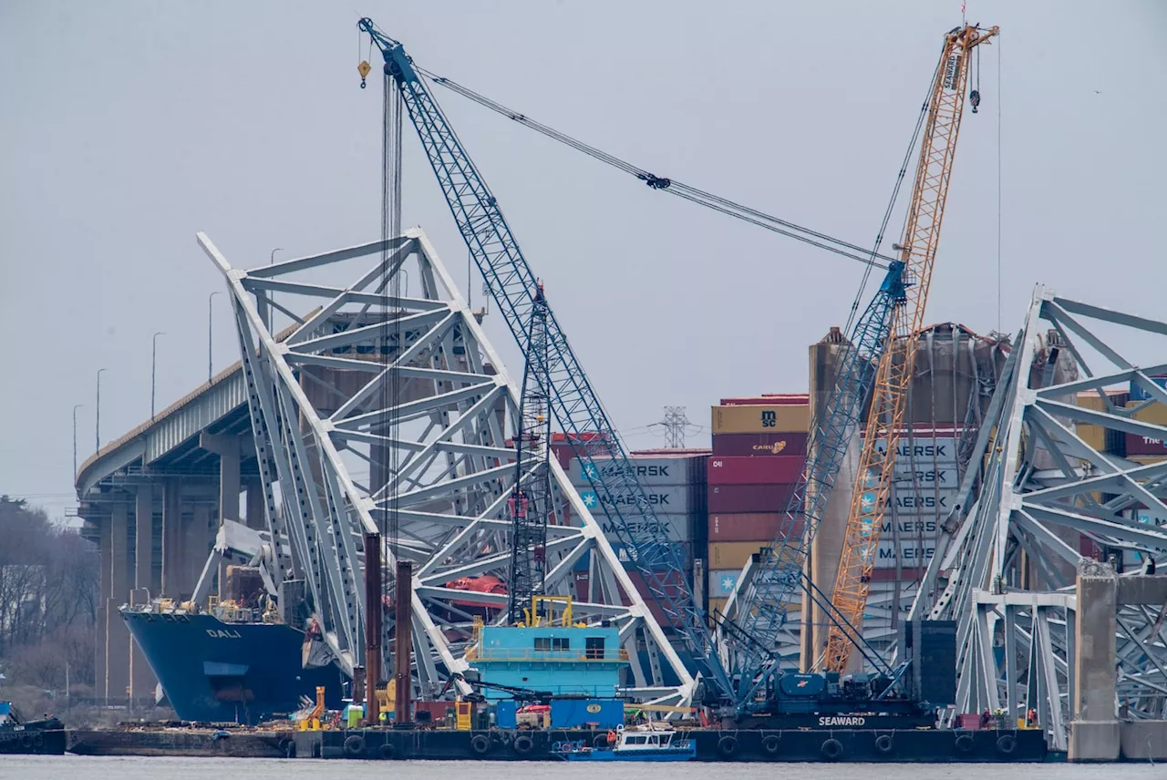 Massive effort to clear Key Bridge wreckage begins