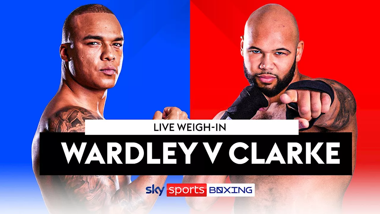 Fabio Wardley and Frazer Clarke weigh-in for Sunday's British heavyweight title fight