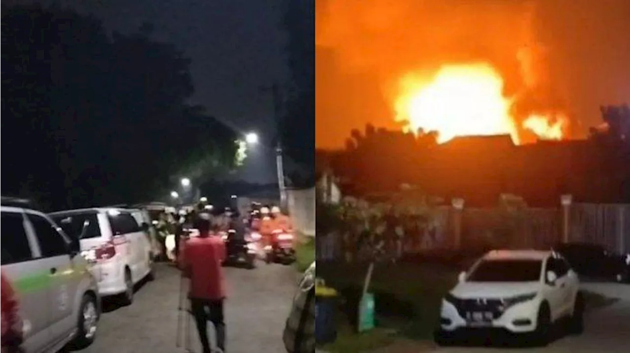 Video dan Foto-foto Ledakan Gudang Peluru Bekasi: Api Berkobar Hebat hingga Ada Mobil Jenazah