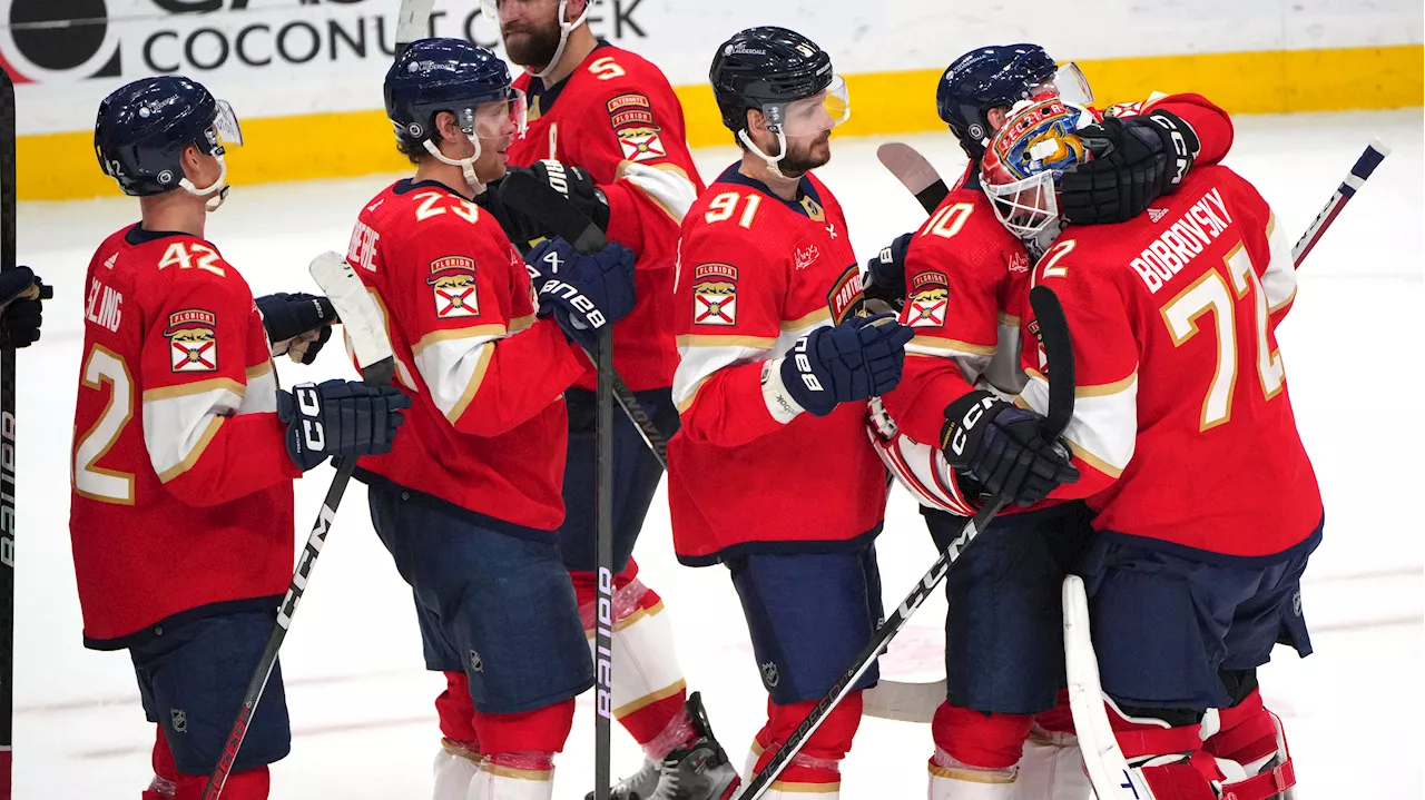 Barkov scores twice to help Panthers rally to beat Red Wings in shootout