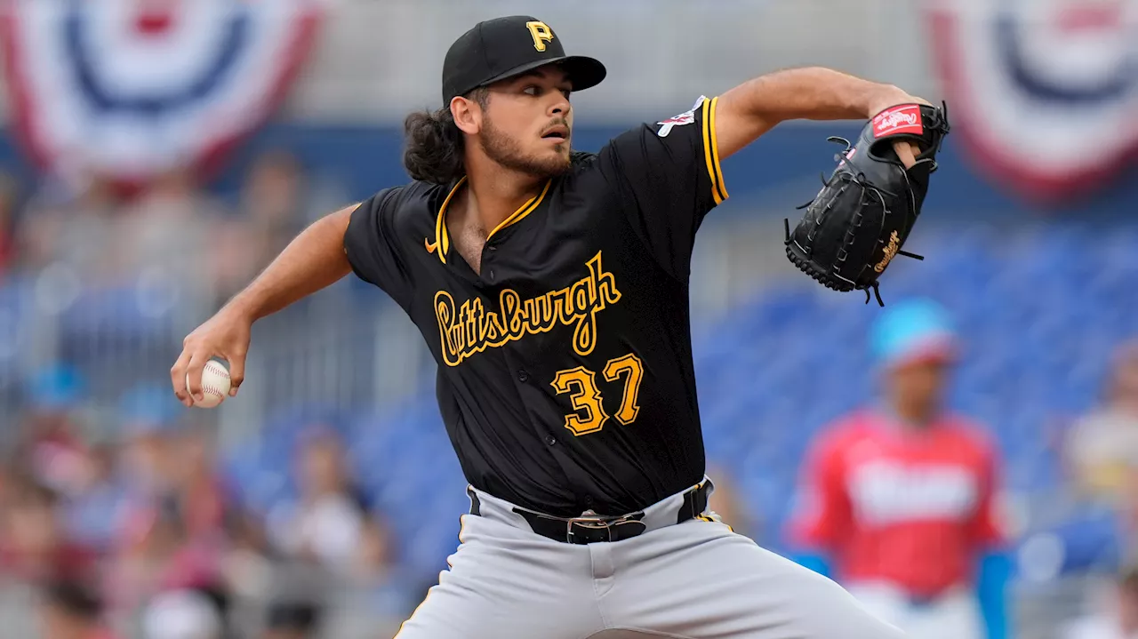 Jones strikes out 10 to win major league debut, leading Pirates over Marlins