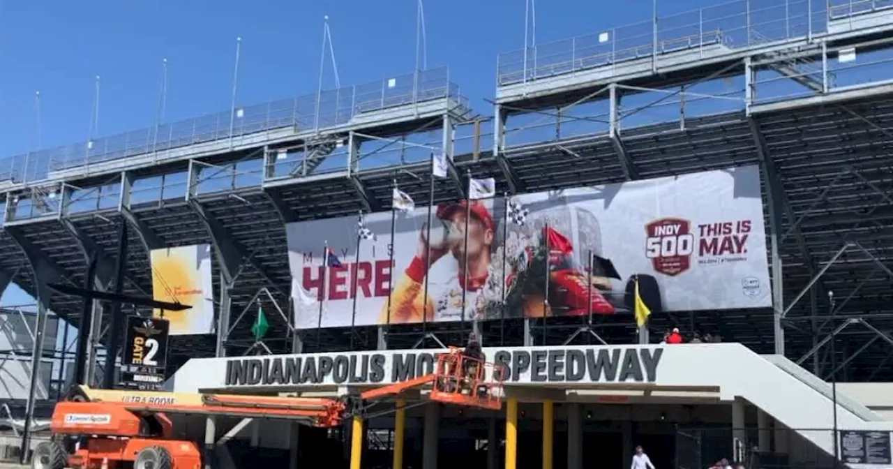 Reigning Indy 500 champ Josef Newgarden unveils new Gate 2 banner at Indianapolis Motor Speedway