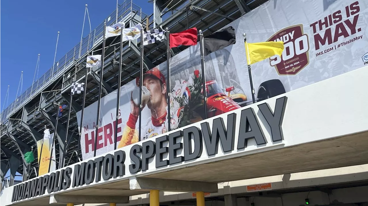 Indy 500 champ Josef Newgarden helps unveil new Gate 2 banner at Indianapolis Motor Speedway