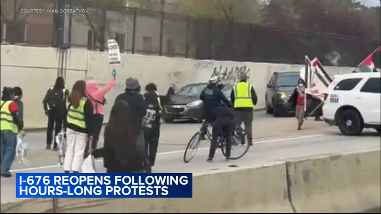 Over 50 arrests made after protest temporarily shuts down I-676 in Center City