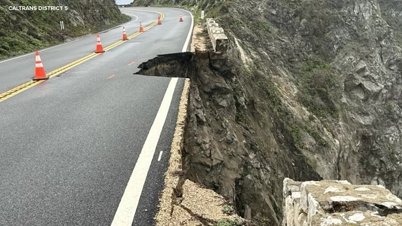 Public asked to avoid Big Sur area after coastal parts of road fall off, officials say