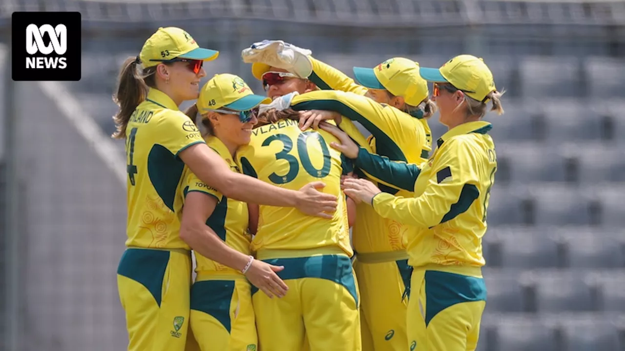 Australia's women's team beats Bangladesh by 10 wickets in the first T20 international in Dhaka