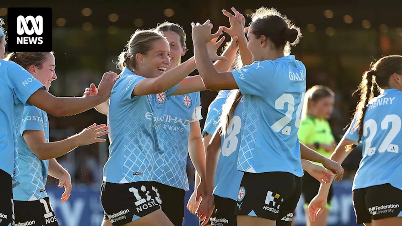 Melbourne City overtake Sydney FC to claim A-League Women Premier's Plate after goals from Rhianna Pollicina and Shelby McMahon