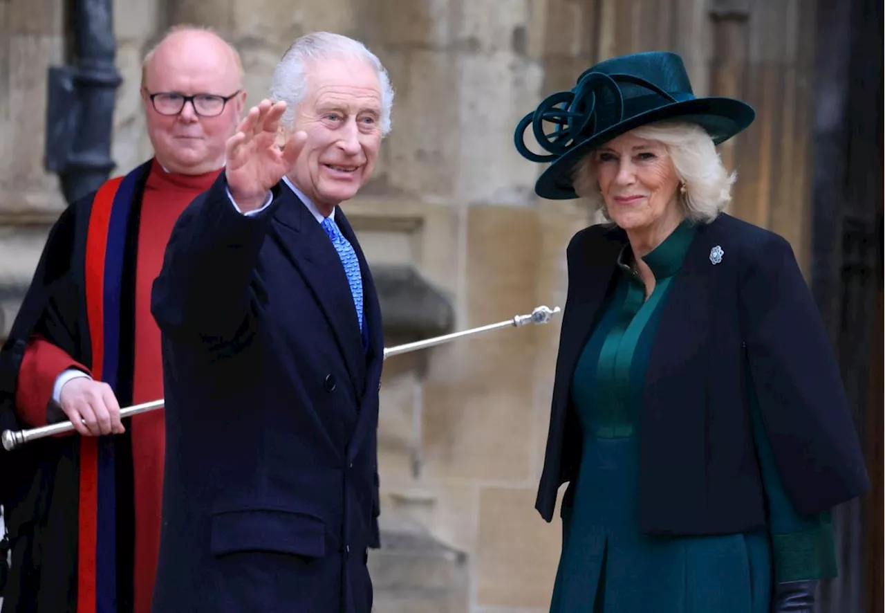 El rey Carlos III reaparece en público en la misa del Domingo de Pascua