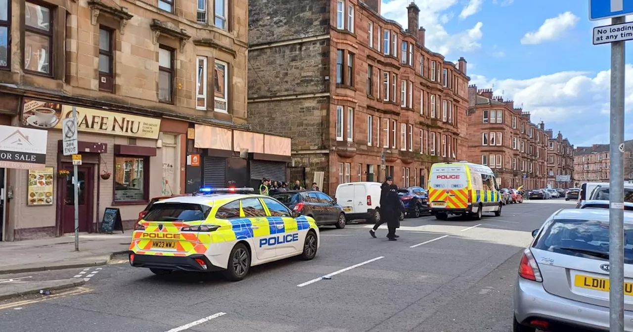 Heavy police presence on Glasgow street as emergency services at ongoing incident