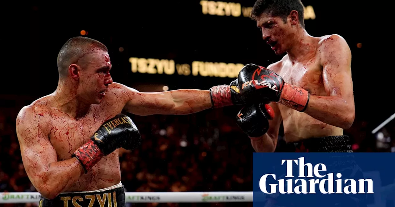 Tim Tszyu bloodied in first defeat as Sebastian Fundora claims super welterweight belts