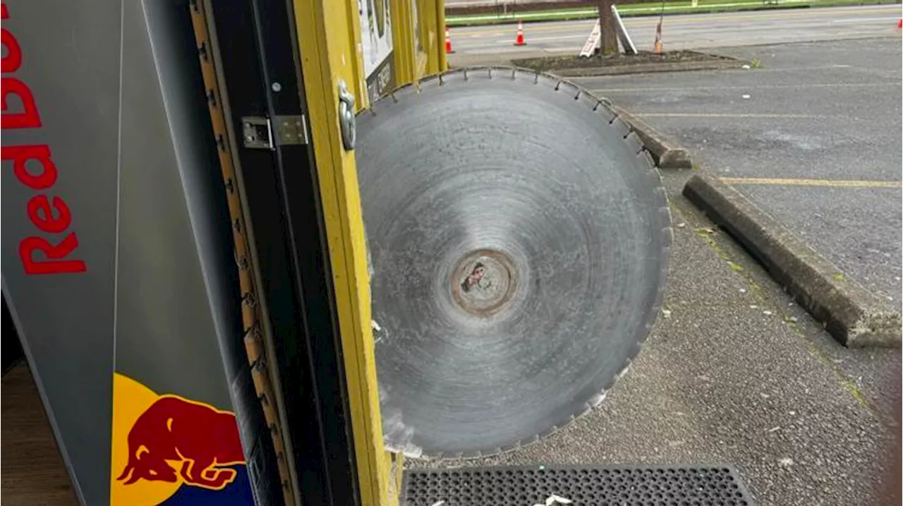 Eugene man narrowly escapes death as runaway sawblade impales local market