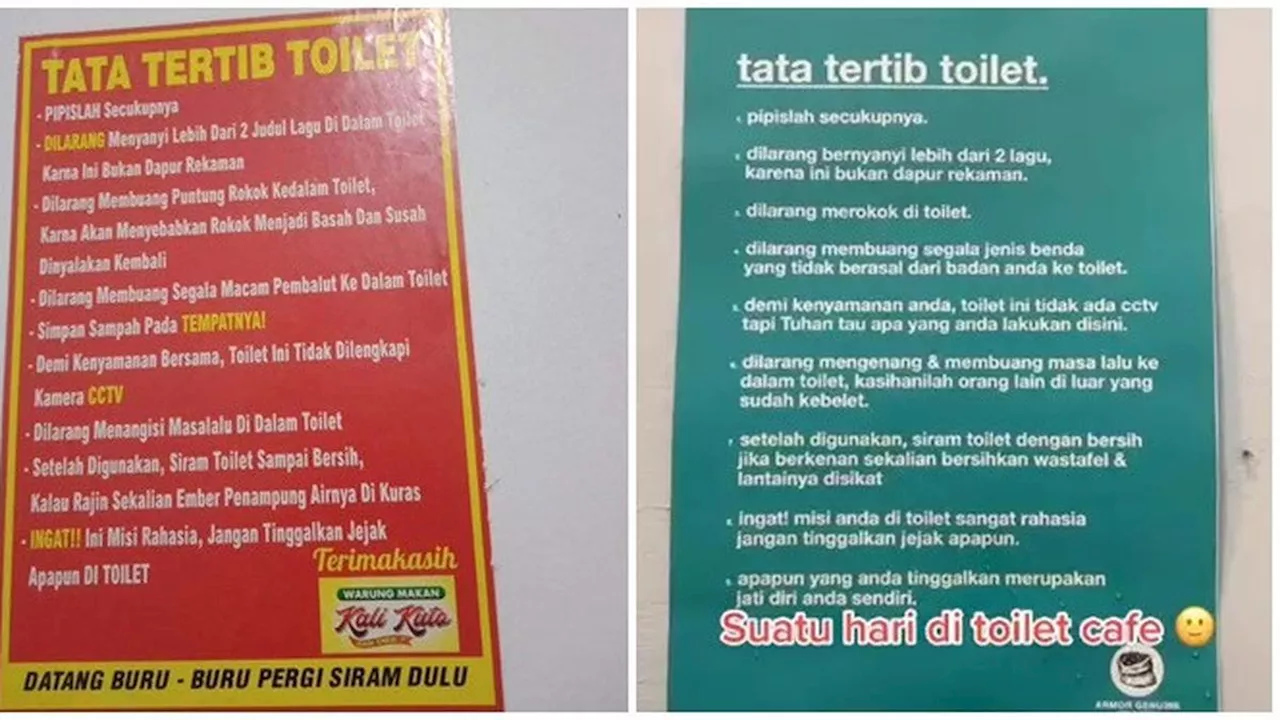 6 Tata Tertib Toilet Ini Poinnya Banyak Banget, Bikin Enggak Jadi Buang Air