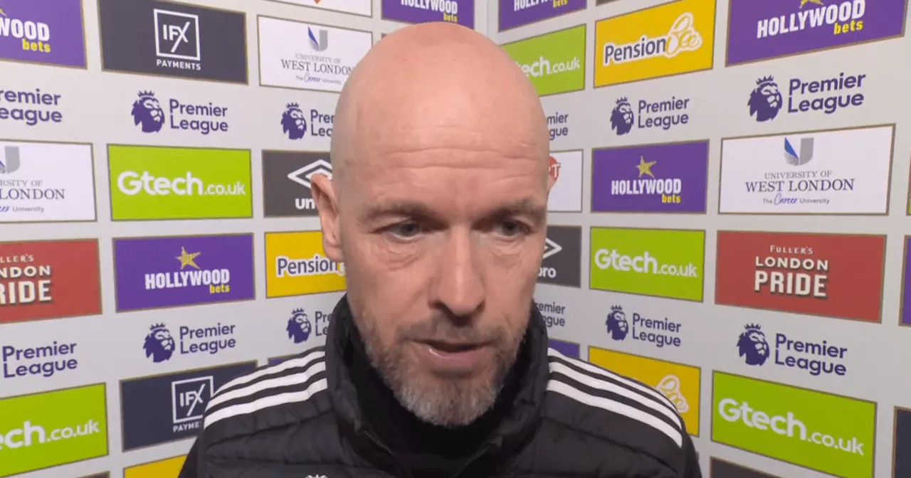 Erik ten Hag makes 'damning' admission after Man Utd's draw with Brentford