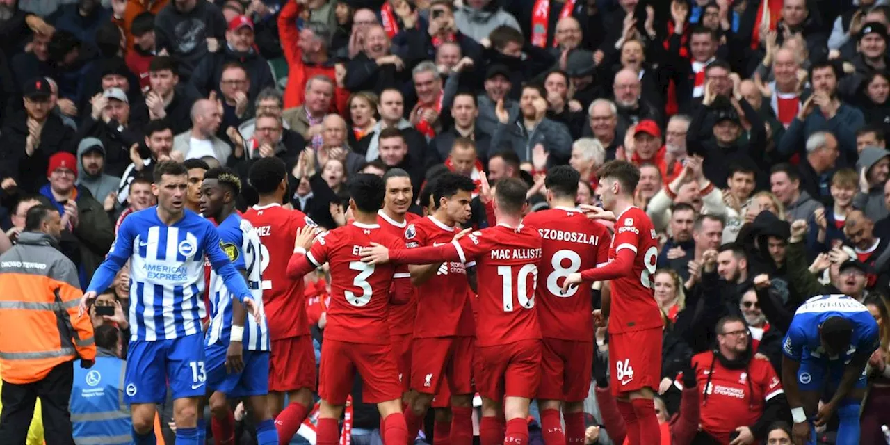 Liverpool nach 2:1 gegen Brighton vorerst Spitzenreiter