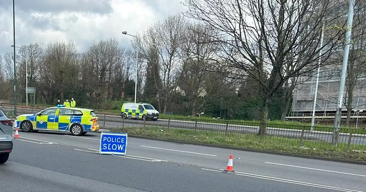 Photos show police at serious Nottingham crash scene near QMC