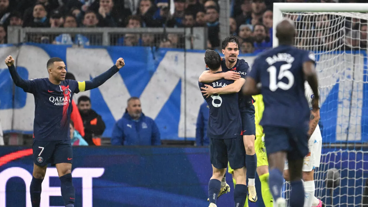 Football: le PSG remporte le Classique en infériorité numérique face à Marseille