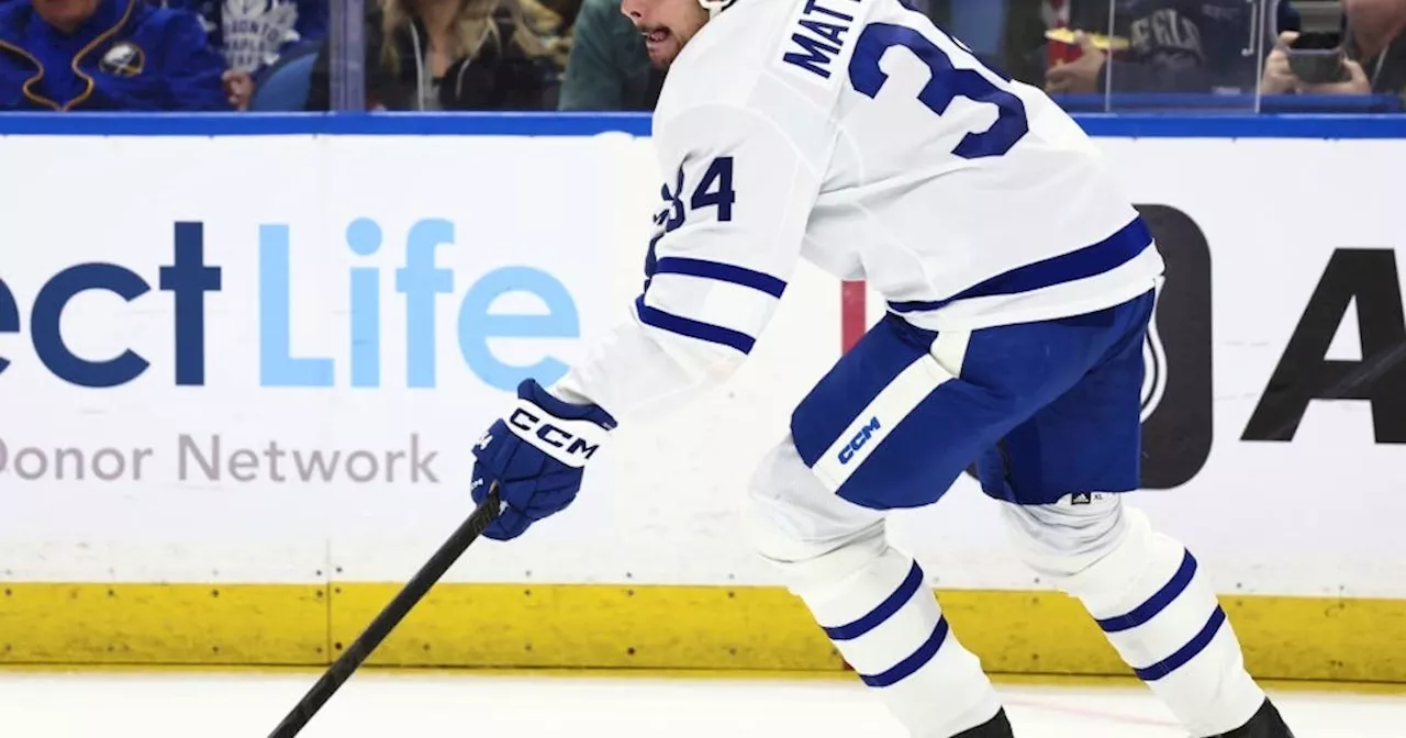 Matthews scores his 60th as Maple Leafs shut out Sabres in Buffalo