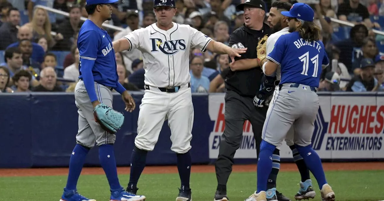 Se vacían las bancas de Azulejos y Rays tras altercado entre Cabrera y Caballero