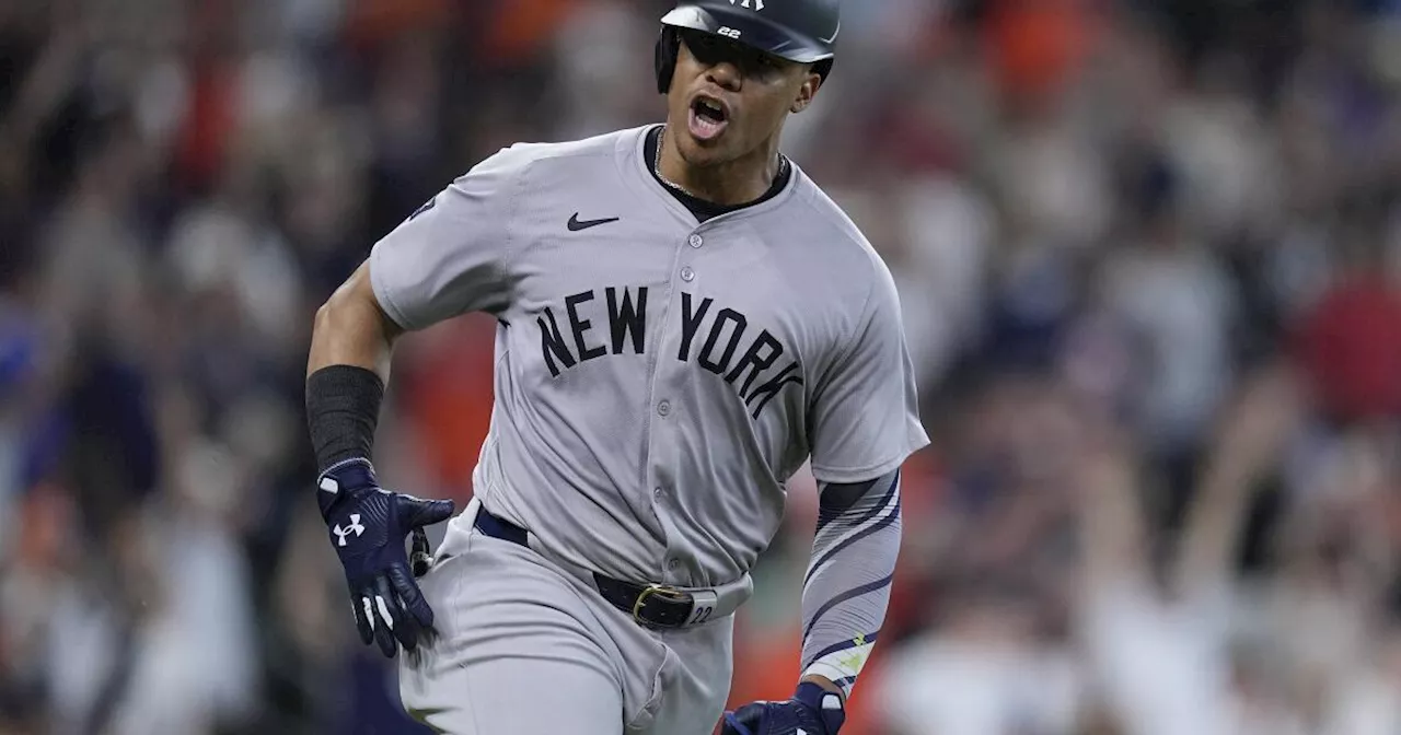 Soto da hit de la ventaja en el 9no y los Yankees vencen 4-3 a los Astros para barrer la serie