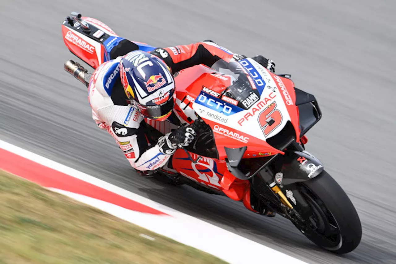 Montmeló, FP2: Johann Zarco (Ducati) vor Yamaha-Duo